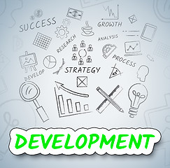 Image showing Development Icons Means Growth Progress And Evolution