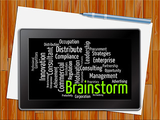 Image showing Brainstorm Word Indicates Deliberate Plans 3d Illustration