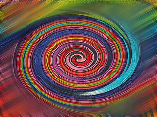 Image showing Stunning Rainbow Swirl