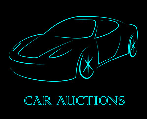 Image showing Car Auctions Means Bidding On Motor Vehicles