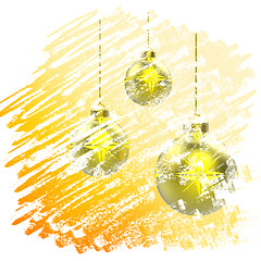 Image showing Xmas Balls Shows Merry Christmas And Baubles