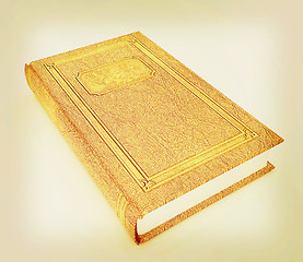 Image showing The leather book . 3D illustration. Vintage style.