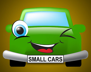 Image showing Small Cars Shows Compact Automobile Or Vehicle