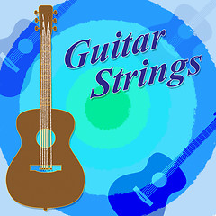Image showing Guitar Strings Means Steel Wires And Guitars