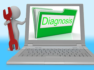 Image showing Diagnosis File Represents Online Maintenance 3d Rendering