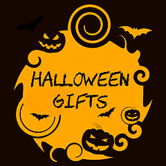 Image showing Halloween Gifts Represents Haunted Package Spooky Surprises