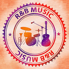 Image showing R&B Music Means Rhythm And Blues Soul