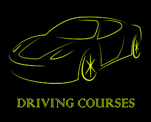 Image showing Driving Courses Means Car Program Or Vehicle Driver Lessons