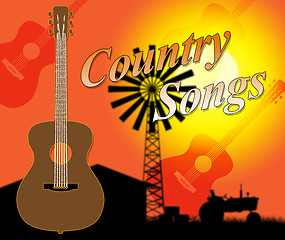 Image showing Country Songs Shows Folk Music And Singing