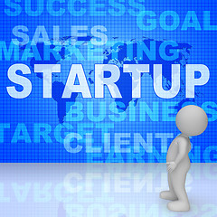 Image showing Startup Word Means Self Employed Entrepreneur 3d Rendering