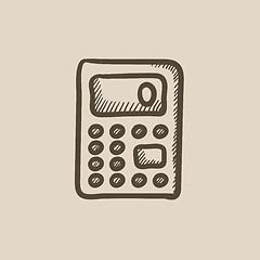 Image showing Calculator sketch icon.