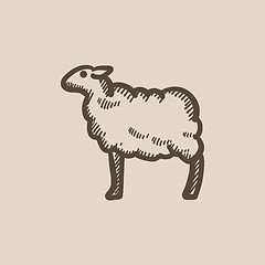 Image showing Sheep sketch icon.