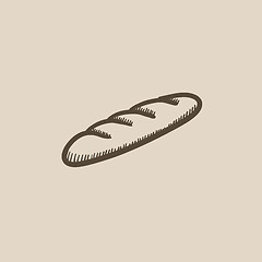 Image showing Baguette sketch icon.