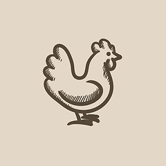Image showing Chicken sketch icon.