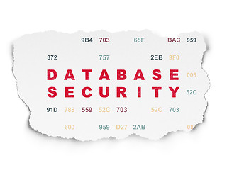 Image showing Privacy concept: Database Security on Torn Paper background