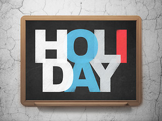 Image showing Tourism concept: Holiday on School board background