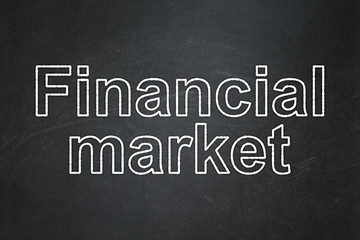 Image showing Banking concept: Financial Market on chalkboard background