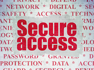 Image showing Protection concept: Secure Access on Digital Data Paper background