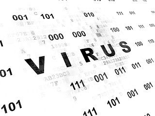 Image showing Security concept: Virus on Digital background