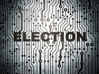 Image showing Politics concept: circuit board with Election