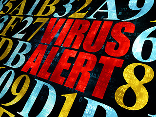 Image showing Privacy concept: Virus Alert on Digital background
