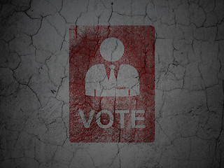 Image showing Politics concept: Ballot on grunge wall background