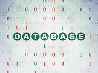 Image showing Database concept: Database on Digital Data Paper background