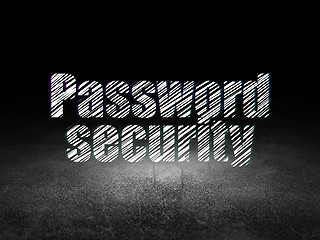 Image showing Security concept: Password Security in grunge dark room