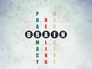 Image showing Medicine concept: Brain in Crossword Puzzle