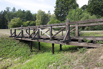 Image showing old wooden bridge