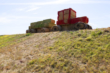Image showing Tractor straw, close-up