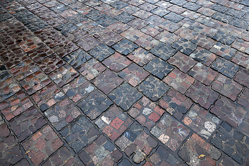 Image showing stone road after rain