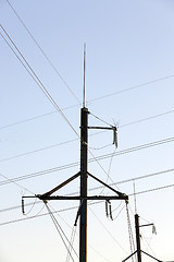 Image showing High-voltage power lines