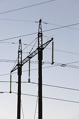 Image showing High-voltage power lines