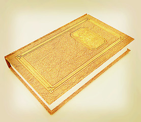 Image showing The leather book . 3D illustration. Vintage style.