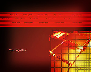 Image showing Elegant Dark Gold Web Site or Page Design Template . 3D illustra