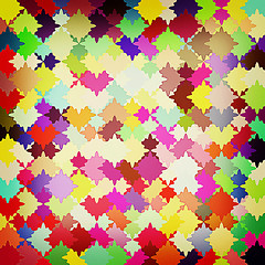 Image showing Many-colored puzzle pattern. 3D illustration. Vintage style.