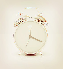 Image showing Alarm clock . 3D illustration. Vintage style.