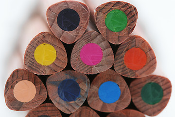 Image showing wood color pencils