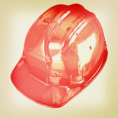 Image showing hard hat. 3D illustration. Vintage style.