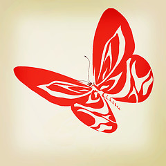 Image showing Abstract butterfly design. 3D illustration. Vintage style.