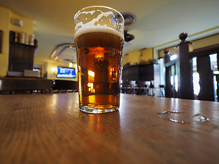 Image showing British ale beer pint