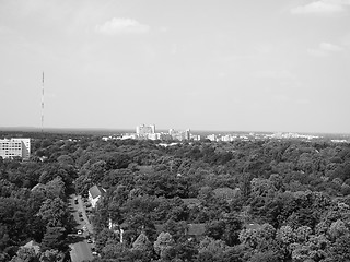 Image showing Aerial view of Berlin in black and white