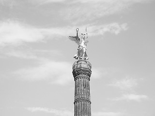 Image showing Angel statue in Berlin in black and white