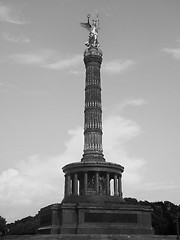 Image showing Angel statue in Berlin in black and white