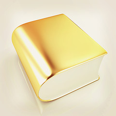 Image showing Glossy Book Icon isolated on a white background . 3D illustratio