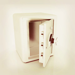 Image showing Security metal safe with empty space inside . 3D illustration. V