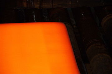 Image showing Glowing Steel in a Steelwork