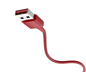 Image showing Red usb cable