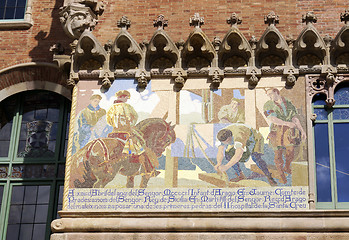 Image showing Mosaic in Recinte Modernista de Sant Pau